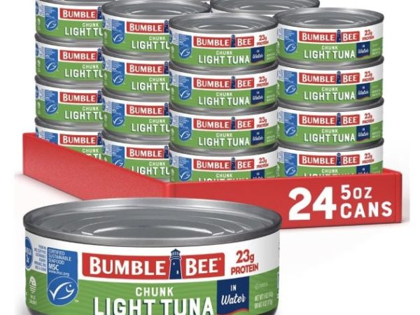 Bumble Bee Chunk Light Tuna In Water (Pack of 24) only $14.10 shipped!